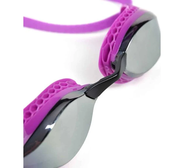 OCCHIALINI PISCINA ARENA AIR SPEED MIRROR GARA NUOTO SWIM VIOLA ARGENTO - immagine 5